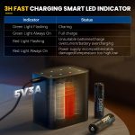 Rechargeable AA Battery Kit with Charger – 8-Pack 1.5V 3000mWh Lithium-Ion, Fast Charging Storage Case - Image 5