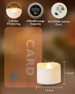 Homemory 12Pcs Flickering Flameless Candle Battery Operated, 200+Hours Fake Electric LED Tea Lights for Votive, Centerpiece Table Decorations, Wedding, Aniversary, Halloween, Christmas - Image 8