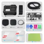 Silicone Sleeve Protective Case Kit – Battery Side Cover, Screen Protectors, Lens Caps, Lanyard for Action Camera - Image 2