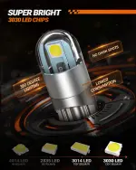 SEALIGHT 194 LED Bulb 6000K White, License Plate Light, Dome Light, T10 168 2825 W5W 3030 Bright Chips Wedge for Replacement Light Bulb, Map Trunk Door Courtesy Dash LED Light Bulb,Pack of 10 - Image 5