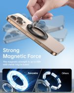 SYNCWIRE for MagSafe Phone Grip, 360° Rotation Magnetic Cell Phone Grip Magnetic Ring Holder Kickstand Mag Safe Ring Stand Compatible with iPhone 17 16 15 14 13 12 Pro Max MagSafe Accessories Android - Image 6