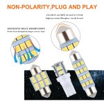 iFunyLED 24 Pieces Dome Light LED Car Interior Bulb Kit Set 194 T10 DE3175 578 31mm 42mm Bulbs Interior Replacement Lights for Car Map License Plate Door Side Marker Cornering Trunk Light - White - Image 3