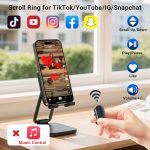 Scrolling Ring Remote for TikTok YouTube IG Shorts Video Landscape Portrait, Fingertip Wireless Scroller Page Turner Clicker for Kindle APP Compatible with iPhone iPad Android Phone Tablet - Image 7