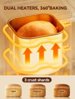 Neretva Bread Maker, 20-in-1 2LB Bread Machine Dual Heater & Nonstick Ceramic Pan Bread Makers Machine All Metal Compact for Gluten Free/Dough Maker/Meat Floss/Jam/Yogurt/Breadmaker Recipe-Light Green - Image 6