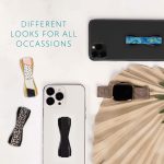 LOVEHANDLE Universal Phone Grip for Smartphones & Mini Tablets - Phone Holder for Hand - Wireless Charging Compatible - Made in The USA - Solid Black - Image 3