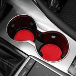 SINGARO Car Cup Coaster, 4PCS Universal Non-Slip Cup Holders Embedded in Ornaments Coaster, Car Interior Accessories, Red - Image 4