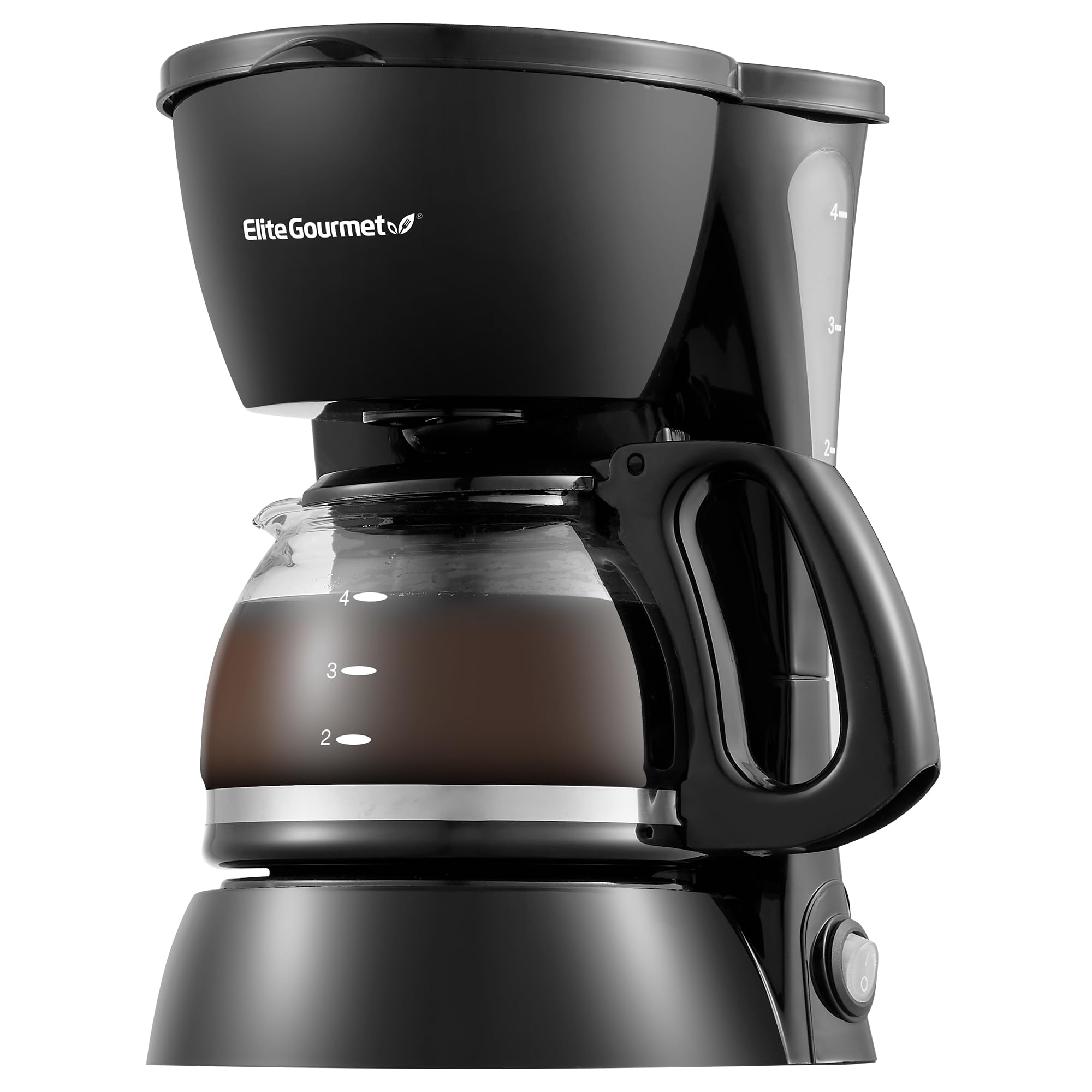 71Ww8pUBP4L Elite Gourmet EHC4128 Automatic 4-Cup Brew & Drip Coffee Maker with Pause N Serve, Glass Carafe, Reusable Filter, On/Off Switch, Keep Warm, Water Level Indicator, Black - Image 1