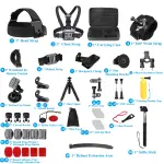 50-in-1 Action Camera Accessory Kit – Compatible with Most Sports Cameras, Helmet Chest Mount, Tripod, Clips, and More - Image 3