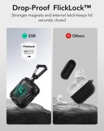 ESR for AirPods Pro 3 Case (2025), Compatible with Airpods Pro 3rd Generation Case (USB-C Cable), Effortless MagSafe, Drop-Proof Lock, Easy Open, Cyber Series, Black - Image 7
