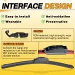 AUTOBOO 26" and 16" Windshield Wipers Blades (Pack Of 2),OEM Quality Premium All-Seasons Wiper blades,Stable and Quiet Armor wiper blades - Image 4