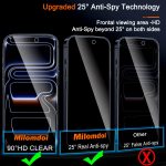 Privacy Screen and Camera Lens Protector Set – 3+3 Pack, 9H+ Hardness, Military-Grade Shatterproof, Fingerprint Compatible, Case Friendly - Image 6