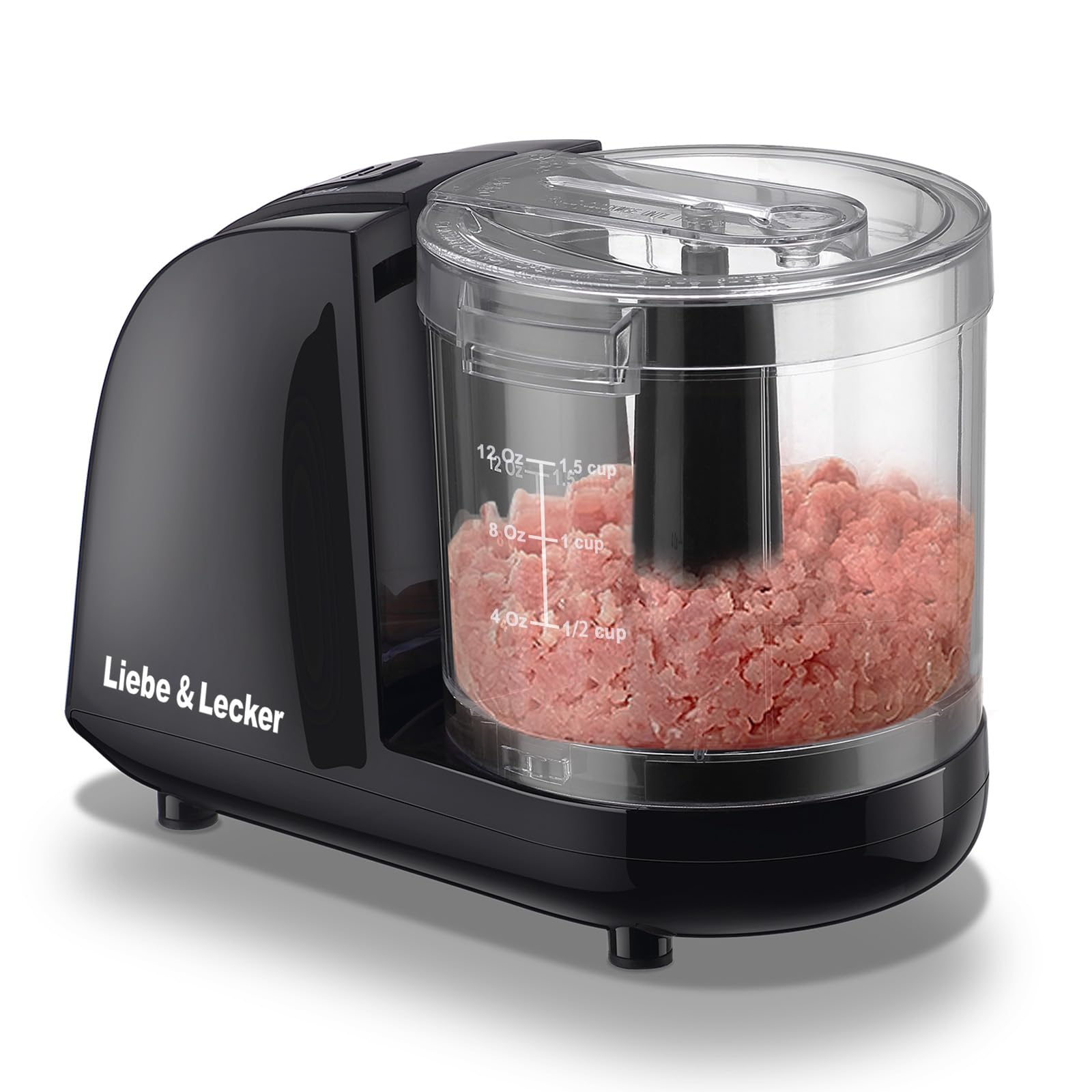 71dX0wNK3BL Liebe&Lecker Mini Food Processor,1.5 Cup Mini Chopper for Cutting Vegetable, Garlic,Onion and Meat - Image 1
