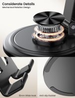 Lamicall Cell Phone Stand for Desk - [360° Rotation] Sturdy Adjustable Desktop Phone Holder, Foldable Mobile Stand, Office Desk Accessories for iPhone 17 16 15 14 Pro Max Air, Galaxy S25, Cellphones - Image 5