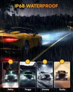 FAHREN H11 9005 Light bulbs combo, 120000 12X Super Bright H9 H8 HB3 off-Road Use or Fog light Bulbs, 6500k White Non-Polarity Plug and Play, Pack of 4 - Image 2
