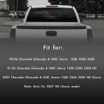 Cxdar Third 3rd Brake Light, LED High Mount Stop Light for 1999-2007 Chevy Silverado GMC Sierra 1500 2500 3500 HD Classic, Rear Center Cab Roof Tail Cargo Lamp, Smoke Lens - Image 2