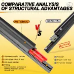 AUTOBOO 26" and 16" Windshield Wipers Blades (Pack Of 2),OEM Quality Premium All-Seasons Wiper blades,Stable and Quiet Armor wiper blades - Image 7