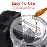 Liebe&Lecker Mini Food Processor,1.5 Cup Mini Chopper for Cutting Vegetable, Garlic,Onion and Meat - Image 3