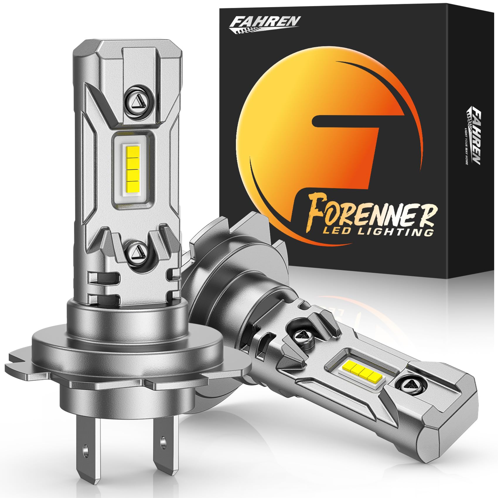 71fLpavbQ7L Fahren H7 Light Bulb, 6500K Super Brighter H7 Fog Light Bulb, No Adapter Required 1:1 Mini Size Back Up Light Assemblies, Plug and Play, Long Lifespan, Pack of 2 - Image 1