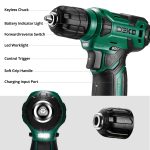 126 Piece Tool Kit – 8V Cordless Drill, Hand Tool Set with Storage Case - Image 4