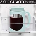 Primula Burke Deluxe Cold Brew Iced Coffee Maker, Comfort Grip Handle, Durable Glass Carafe, Removable Mesh Filter, Perfect 6 Cup Size, Dishwasher Safe, 1.6 qt, Aqua - Image 7