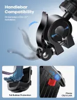 Lamicall Bike Phone Holder, Motorcycle Mount - Motorcycle Phone Holder, Handlebar Cell Phone Clamp, Scooter Phone Clip for iPhone Air 17 Pro Max, 16 15 Pro Max Plus, S20, More 4.7 to 6.8" Smartphones - Image 3