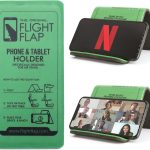Flight Flap Airplane Phone Holder, Flexible Cell Phone Holder, Folding Cellphone Stand for Desk, Bed, Office, Treadmill - Airplane Gadgets for Long Travel Accessories - Plane Essentials (Green)