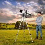70mm Aperture 400mm AZ Mount Astronomical Refracting Telescope for Kids and Beginners – Travel Telescope with Carry Bag, Phone Adapter, Wireless Remote - Image 4