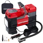 CRAFTSMAN 12V Portable Tire Inflator, Digital Air Compressor Pump with Gauge & LED Light, 150 PSI Auto Shut-Off, Compact Air Pump for Car, Motorcycle, Bike & Sports Balls