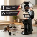 Mueller 12-Cup Drip Coffee Maker - Borosilicate Carafe, Auto-Off, Reusable Filter, Anti-Drip, Keep-Warm Function, Clear Water Level Window Coffee Machine, Kitchen Essentials & Accessories - Image 6
