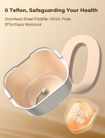 KBS 20-IN-1 Bread Maker with Custom Program, 650W Bread Machine with Nonstick Ceramic Pan&Stainless Steel Paddle, 2LB Bread Maker Machine Polish Bread,Gluten-Free, Touch Panel,15H Timer,3 Colors - Image 7