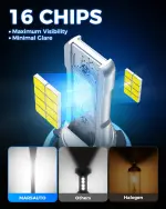 Marsauto H11/H8 LED Fog Light Bulb, 10000 Lumens 6000K White Super Bright & Compact H16/H8/H11 LED Bulb, 1:1 Mini Size Plug and Play Fog Lights, Pack of 2 - Image 6