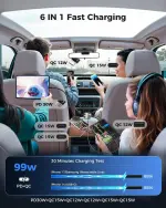 Upgraded SUPERONE Retractable Car Charger, [Ultra-Compact] 6-Port Car Charger USB C, iPhone Car Chargers Fast Charging with USB C & Apple Cable, Car Accessories Adapter for iPhone 17/16/15/14/13/12 - Image 7