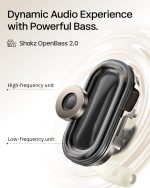 SHOKZ OpenFit 2 Open-Ear Headphones,True Wireless Bluetooth Earphones with Microphone,Earhook Earbuds with 48 Hours of Playtime,Fast Charging,IP55 Water-Resistant,with Carrying Bag,Black,Bluetooth5.4 - Image 9
