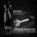 OVENTE Immersion Hand Blender, 300W Electric Handheld Portable Stick Mixer with 2 Mixing Speed and Stainless Steel Blades for Effortless Blending Smoothies, Shakes, Puree or Baby Food, Black HS560B - Image 10