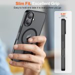 SUPFINE Magnetic for iPhone 17 Case (Compatible with MagSafe)(Military Grade Drop Protection) Translucent Matte Shockproof with Anti-Fingerprint Phone Cover,Black - Image 2