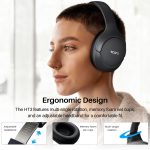 TOZO HT3 Hybrid Noise Cancelling Headphones, 90H Playtime Wireless Over Ear Bluetooth Headset, Spatial Audio AI Chat with 5 Mics, Supports Dual Connection and USB-C Input, with 32 EQ Music Modes - Image 4