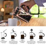 QUQIYSO Coffee Maker 304 Stainless Steel French Press with 4 Filter, Heat Resistant Durable, Easy to Clean, Borosilicate Glass Coffee Press, 100% BPA Free Teapot, 21 ounce, copper - Image 4