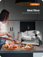 OSTBA Meat Slicer Electric Deli Food Slicer with Child Lock Protection, Removable 7.5’’ Stainless Steel Blade and Food Carriage, Adjustable Thickness Food Slicer Machine for Meat, Cheese, Bread(150W) - Image 4