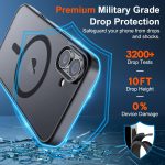 SUPFINE Magnetic for iPhone 17 Case (Compatible with MagSafe)(Military Grade Drop Protection) Translucent Matte Shockproof with Anti-Fingerprint Phone Cover,Black - Image 6