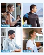 Swimming headphones-bone conduction headphones, IP68 waterproof built-in MP3 player 32G memory, underwater swimming headphone, wireless open Earphones Bluetooth 5.4, for running, cycling (black) - Image 2