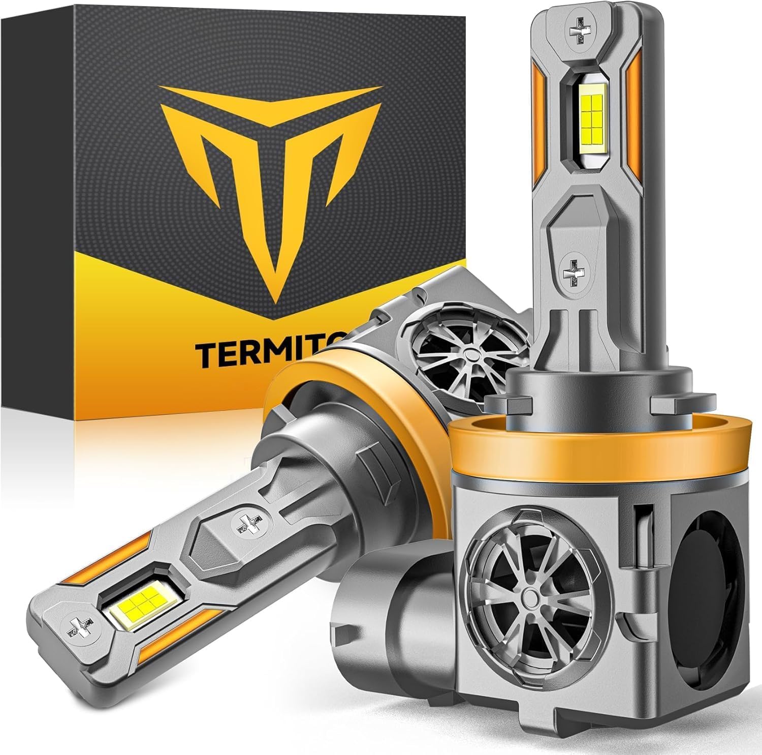 71rJlV3KJ7L Termitor H11/H9/H8 Bulbs, 50,000LM 10X Ultra-Brightness, Real 1:1 Halogen Mini Size, 6500K Cool White H11 Fog Lights, 10-Year Extended Lifespan, Plug and Play, Pack of 2 - Image 1