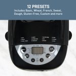West Bend Hi-Rise Bread Maker Machine Programmable 12 Programs Including Gluten Free & 3 Loaf Sizes and Crust Colors with Traditionally-Shaped Horizontal Bread Pan with Dual Knead Blades, 3-Lb, Gray - Image 7