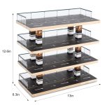Saichotoy Display Case for Hot Wheels & Matchbox, 1/64 Scale Diecast Toy Car Storage, Parking Garage Diorama - Freestanding Storage with 4 Levels 24 Spots Maximum 40 Cars - Image 2