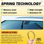AUTOBOO 26" and 16" Windshield Wipers Blades (Pack Of 2),OEM Quality Premium All-Seasons Wiper blades,Stable and Quiet Armor wiper blades - Image 5