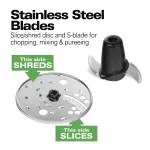 Hamilton Beach Food Processor & Vegetable Chopper for Slicing, Shredding, Mincing, and Puree, 8 Cup, Black - Image 5