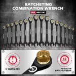 132-Piece Mechanics Socket Wrench Set – SAE & Metric, 1/4" & 3/8" Drive, Chrome-Vanadium Steel - Image 9