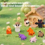 50 pcs Animal Figurines, 3D Printed Animal Figurines Set, Articulated, Party Favors, Pocket Fidget Toys Bulk, Goodie Bag Stuffers, Valentines Day Gifts for Boys Girls Toddlers, Classroom rewards - Image 2