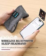 Perytong Sleep Headphones Wireless, Bluetooth Sports Headband Headphones with Ultra-Thin HD Stereo Speakers Perfect for Sleeping,Workout,Jogging,Yoga,Insomnia, Air Travel, Meditation (Grey) - Image 4