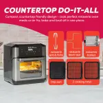 Instant Pot 10QT Air Fryer, 7-in-1 Functions with EvenCrisp Technology that Crisps, Broils, Bakes, Roasts, Dehydrates, Reheats & Rotisseries, Includes over 100 In-App Recipes, Stainless Steel - Image 3