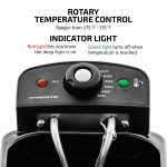 OVENTE Electric Deep Fryer 2 Liter Capacity, 1500 Watt Lid with Viewing Window and Odor Filter, Adjustable Temperature, Removable Frying Basket and Easy to Clean Stainless Steel Body, Silver FDM2201BR - Image 9